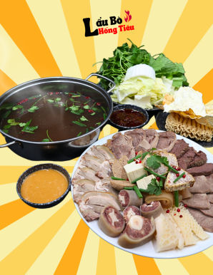 Lẩu Bò Hồng Tiêu thập cẩm 